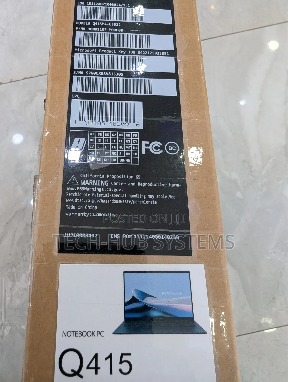New Laptop Asus Zenbook 14 UX434 8GB Intel Core Ultra 5 SSD 512GB