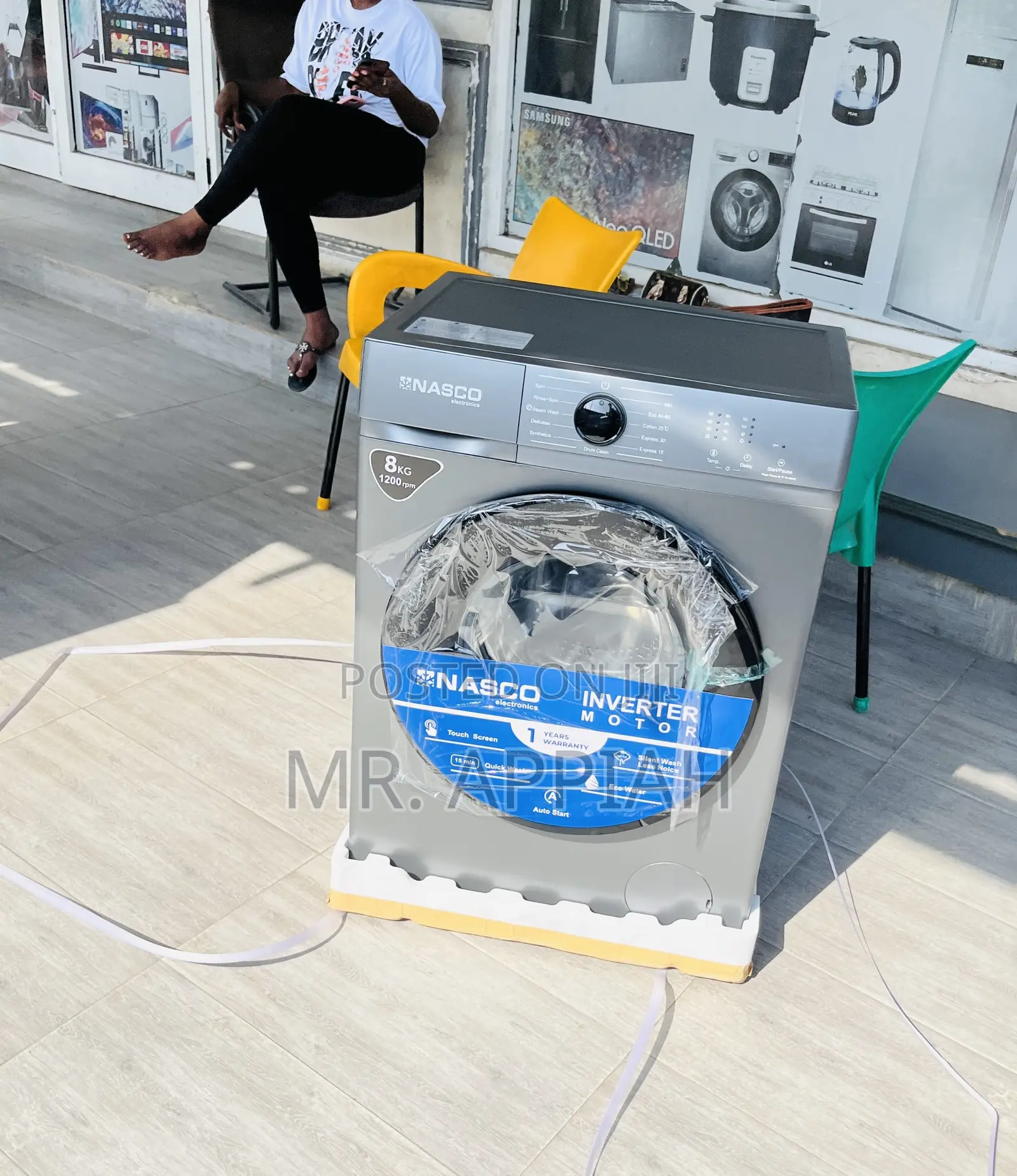 Fresh in Box Nasco 8kg Fully Auto Washing Machine.