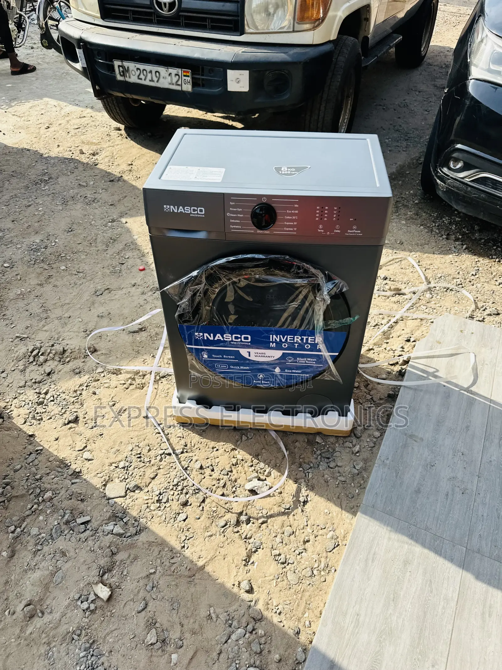 Dark Grey Inverter Nasco 11kg Front Load Wm Full Auto