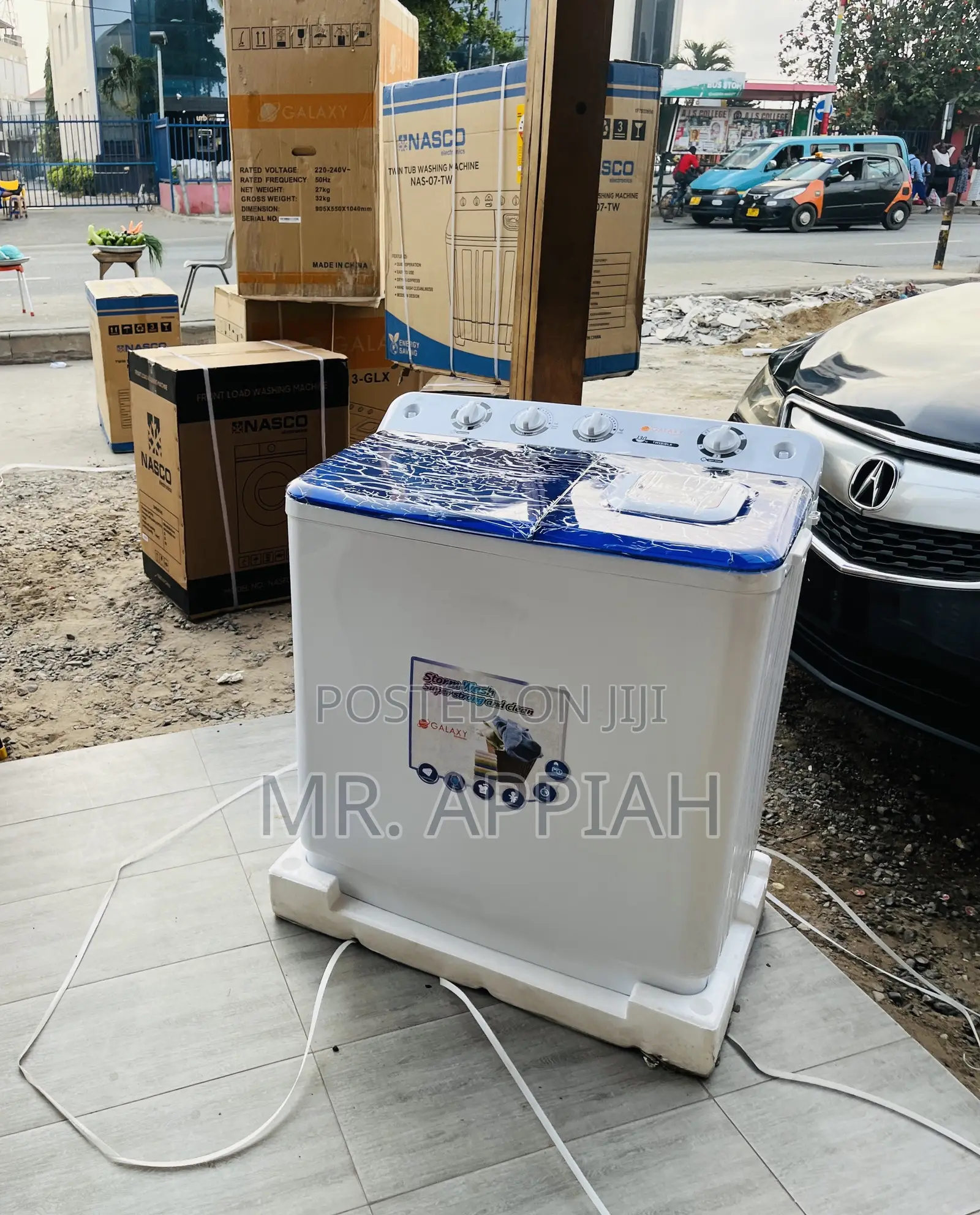 Galaxy 13kg Twin Tub Semi-Auto Electric Washing Machine.