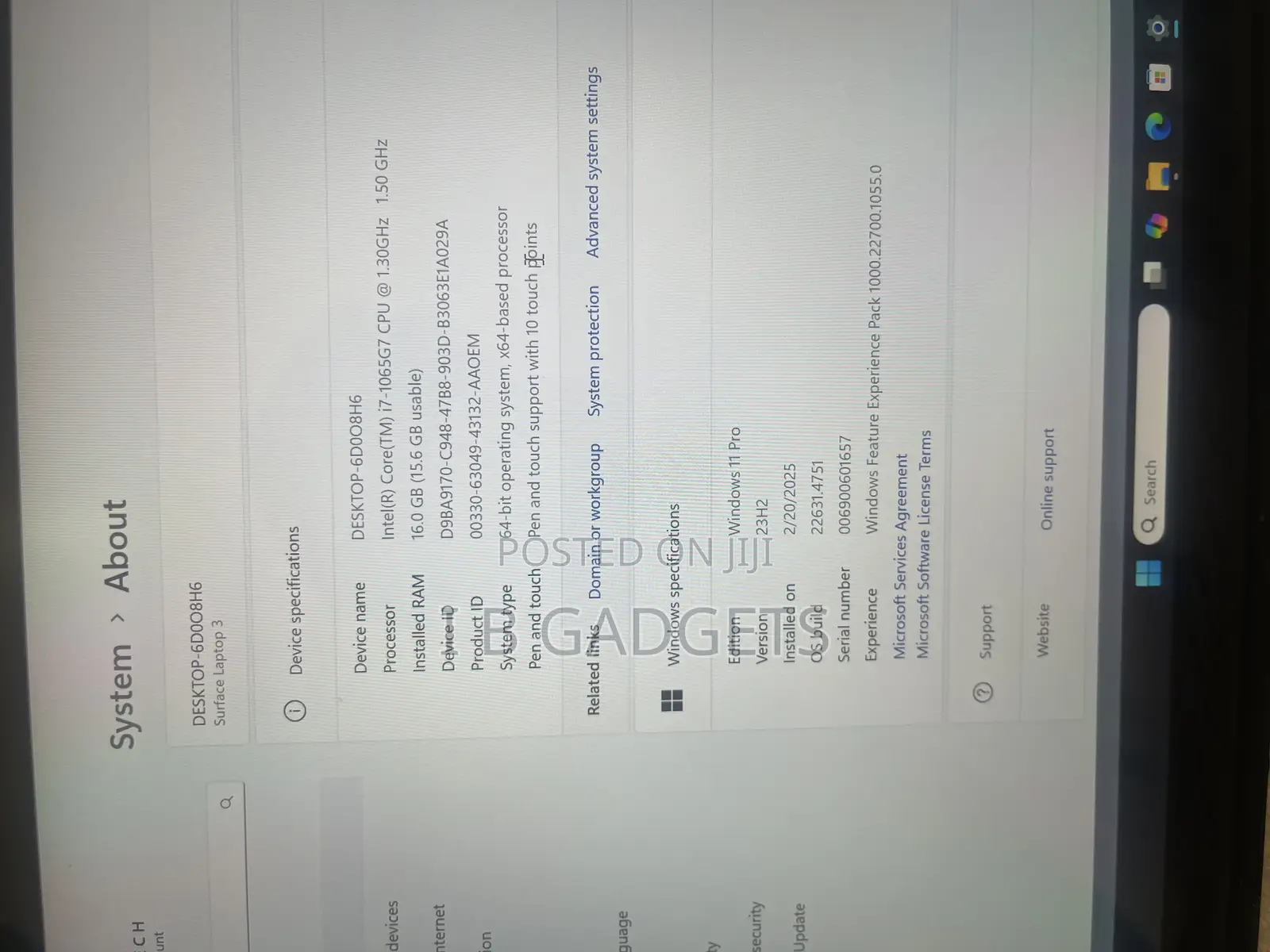 Laptop Microsoft Surface Laptop 3 16GB Intel Core I5 SSD 512GB
