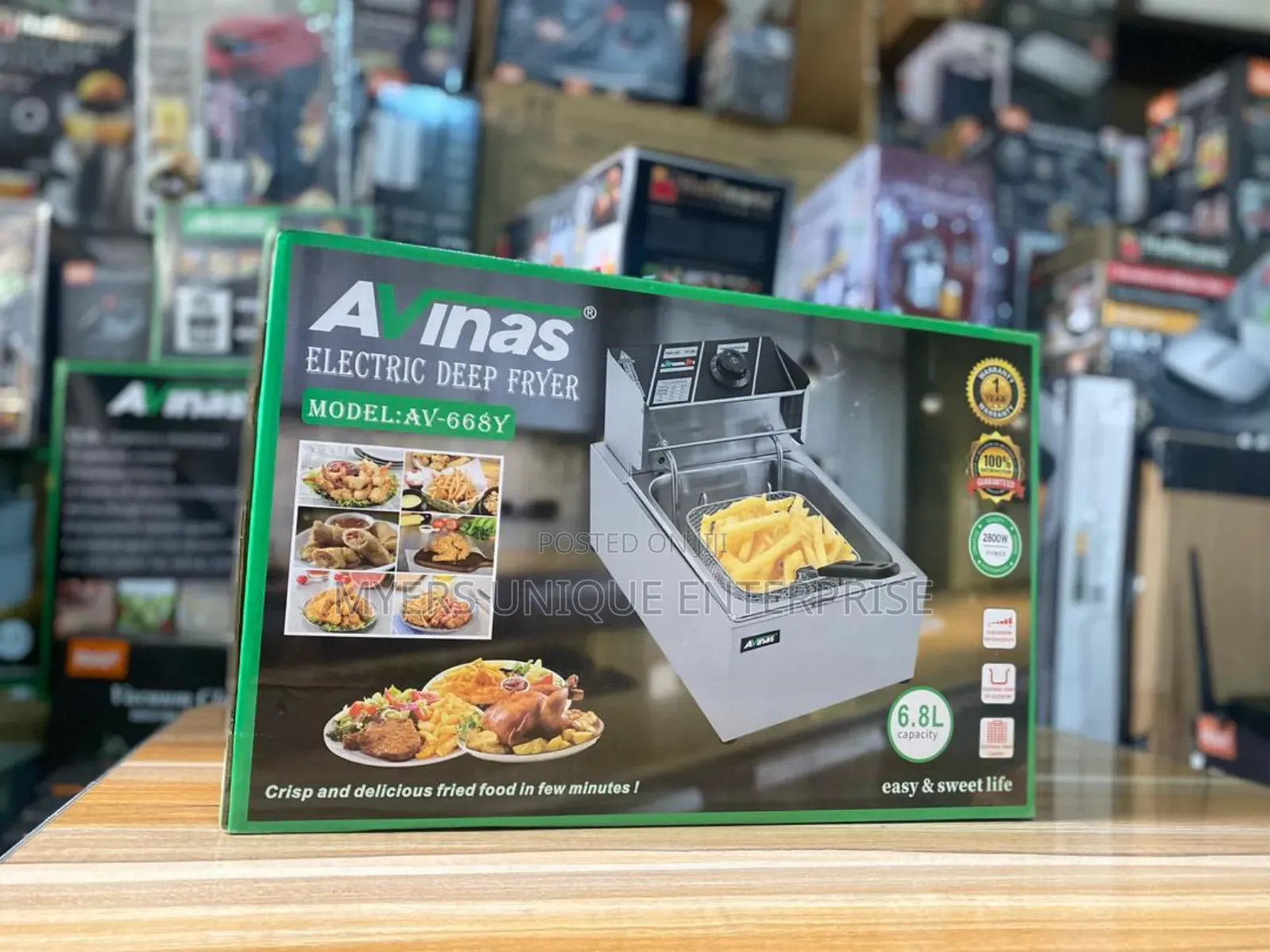 Easy to Use 6.8l Avinas Deep Fryer