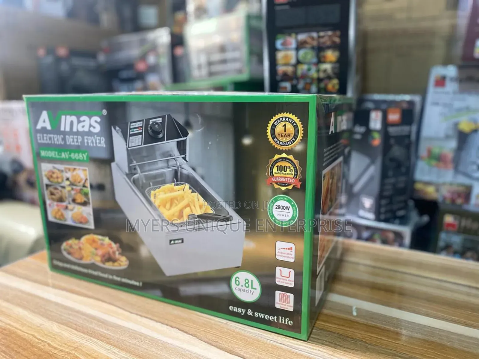Multifunctional 6.8l Avinas Deep Fryer