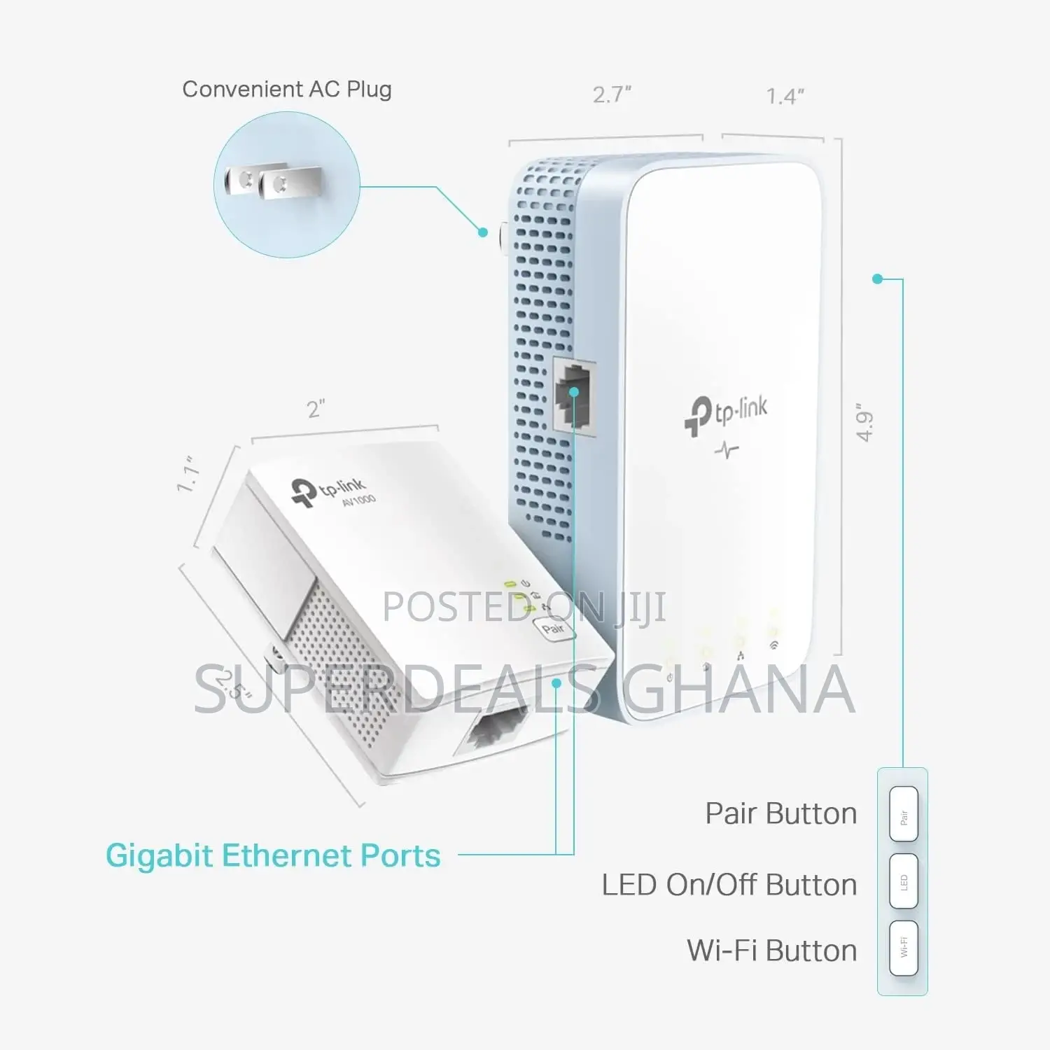 Tp-link Powerline Wifi Extender Av1000