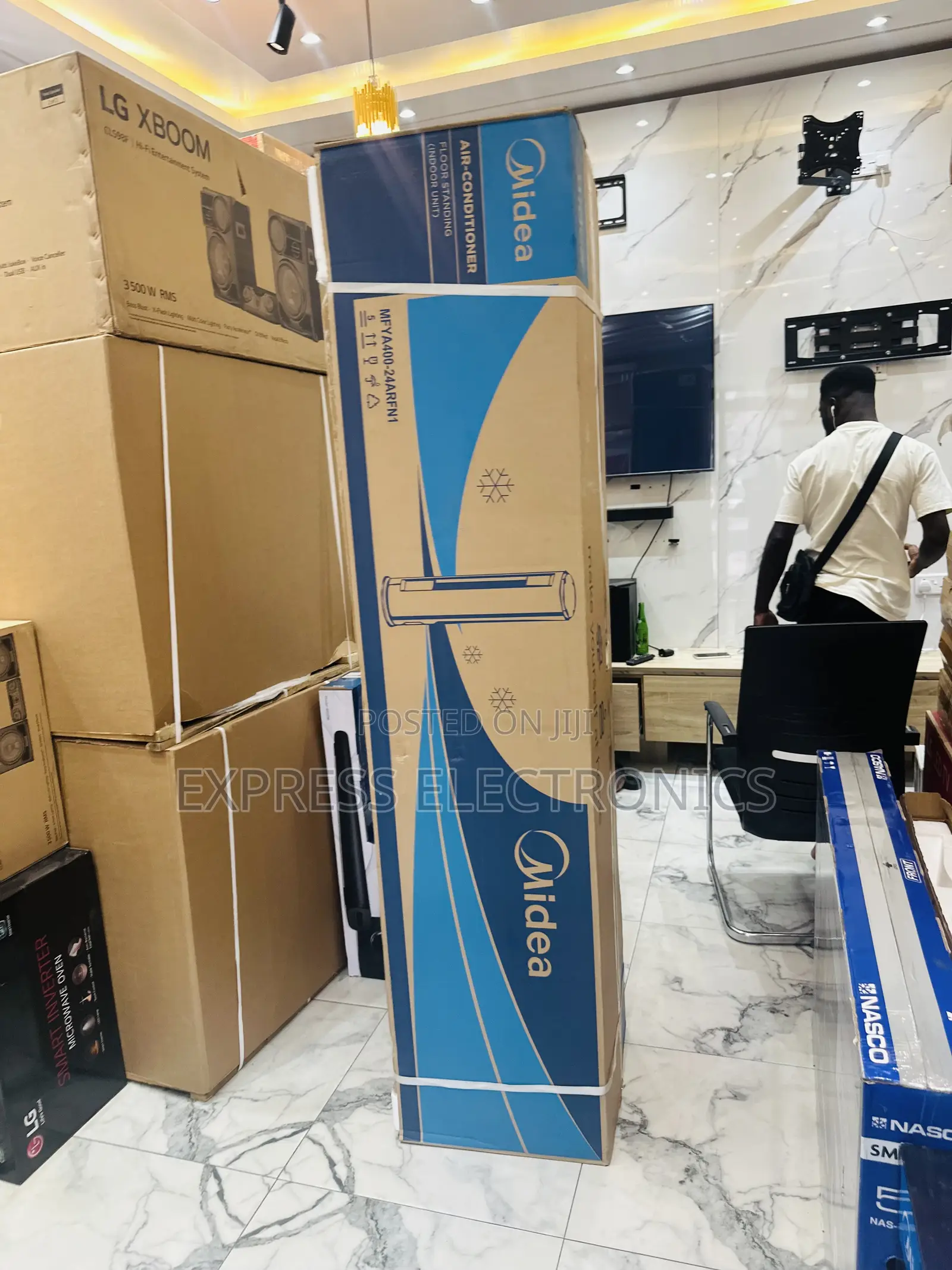 Auto Restart Function Split Rounded 2.5hp Midea Floor Ac