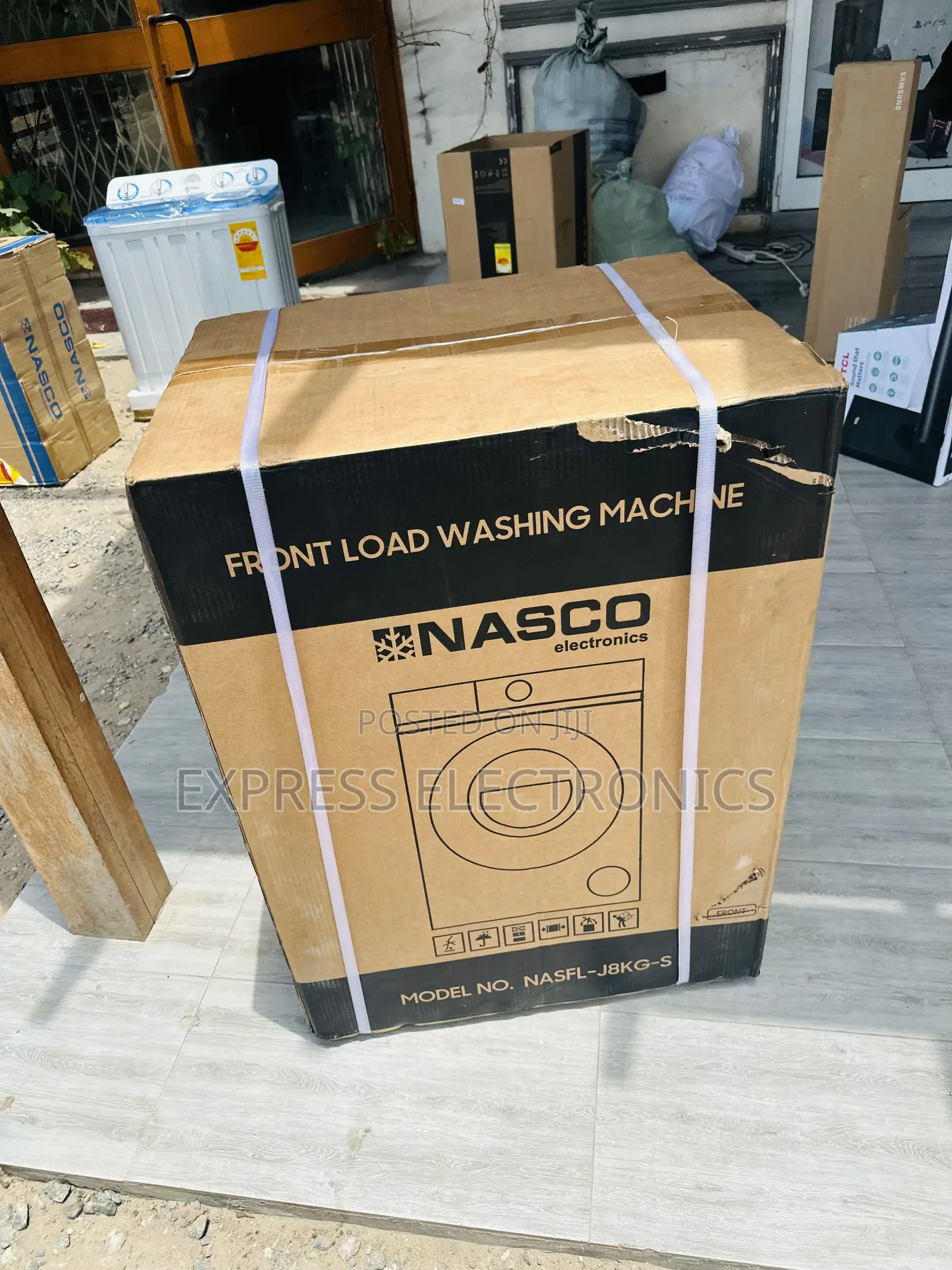Nasco 8kg Wind Jet Dry Inverter Front Load Wm