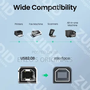 Usb-C to Printer Cable Usb Type B 2m Length Braided High Quality