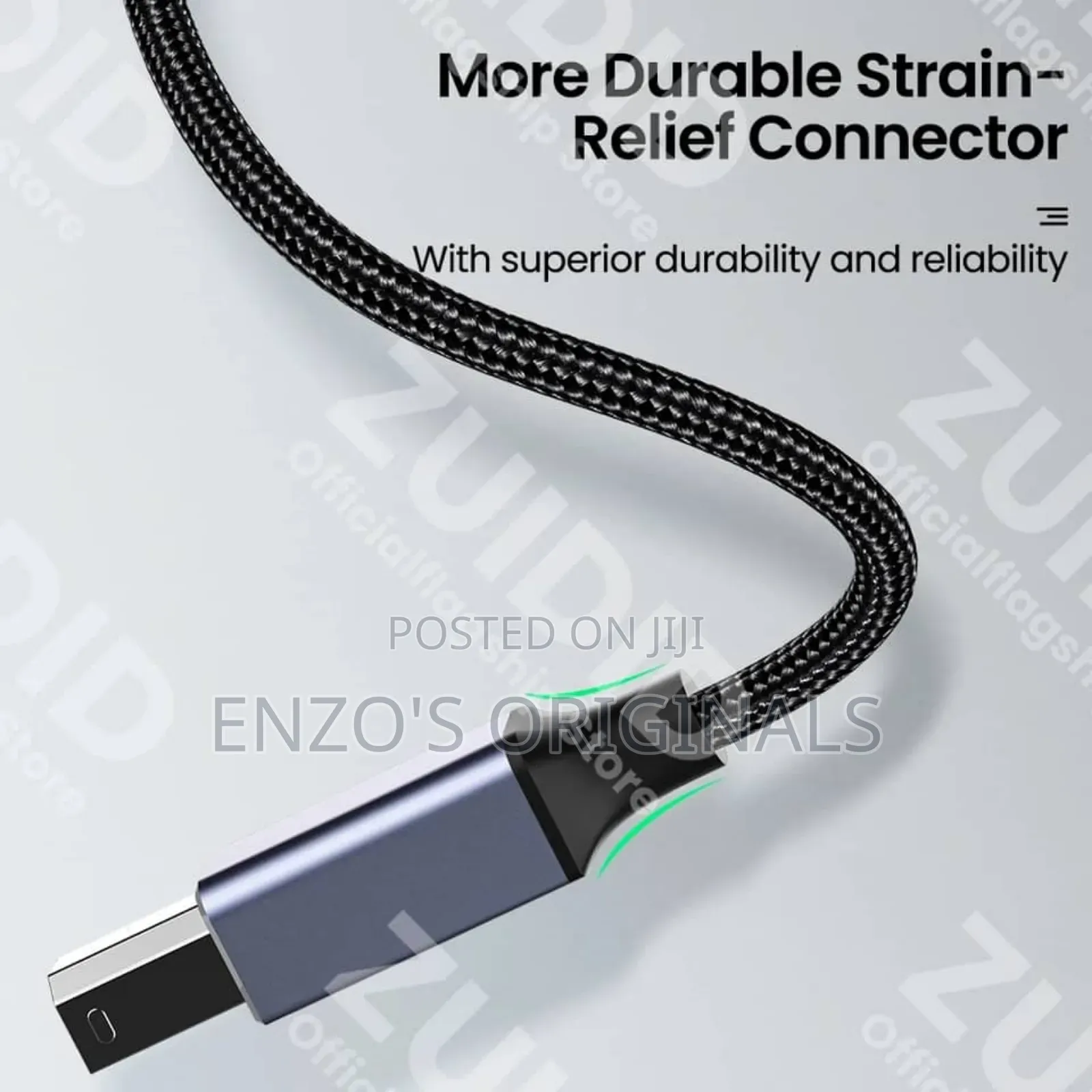 Usb-C to Printer Cable Usb Type B 2m Length Braided High Quality