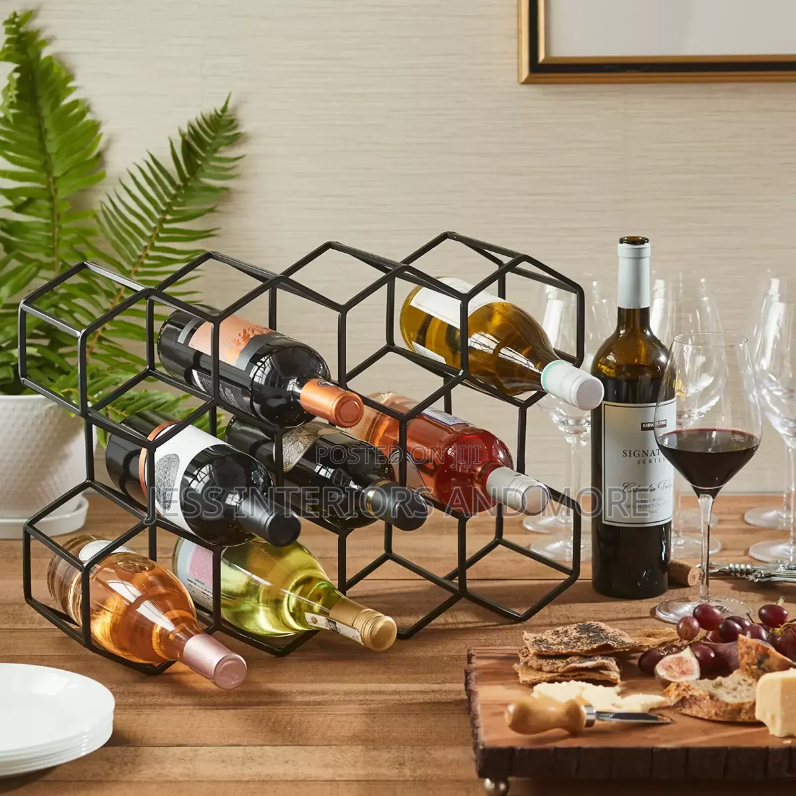 11 Bottle Wine Rack Black