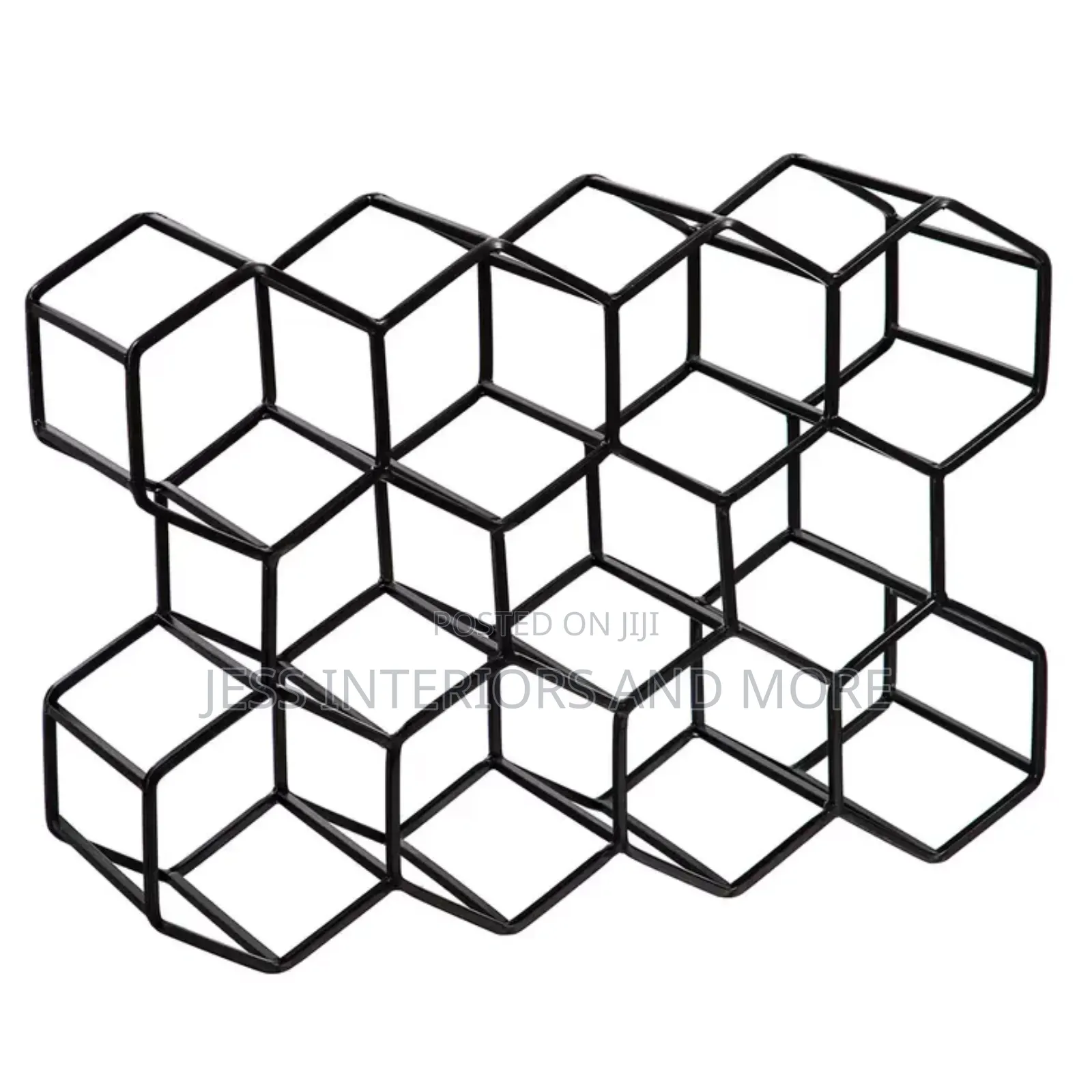 11 Bottle Wine Rack Black