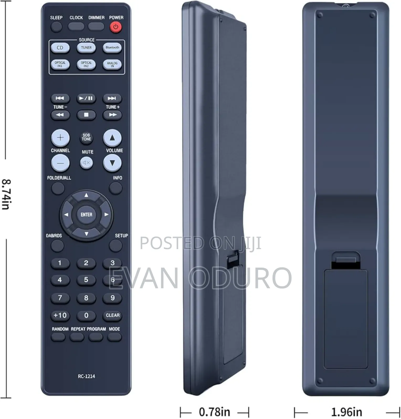 Original Denon Remote Control Rc 1214