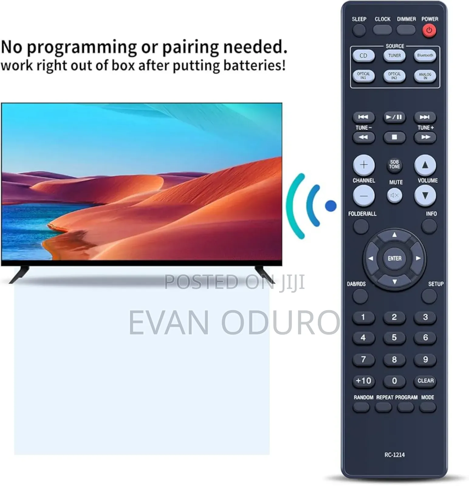 Original Denon Remote Control Rc 1214