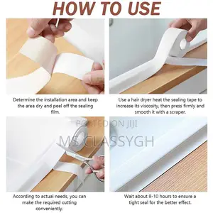 Adhesive Oil-Proof Kitchen Sink Caulk Seal Strip PVC Tape