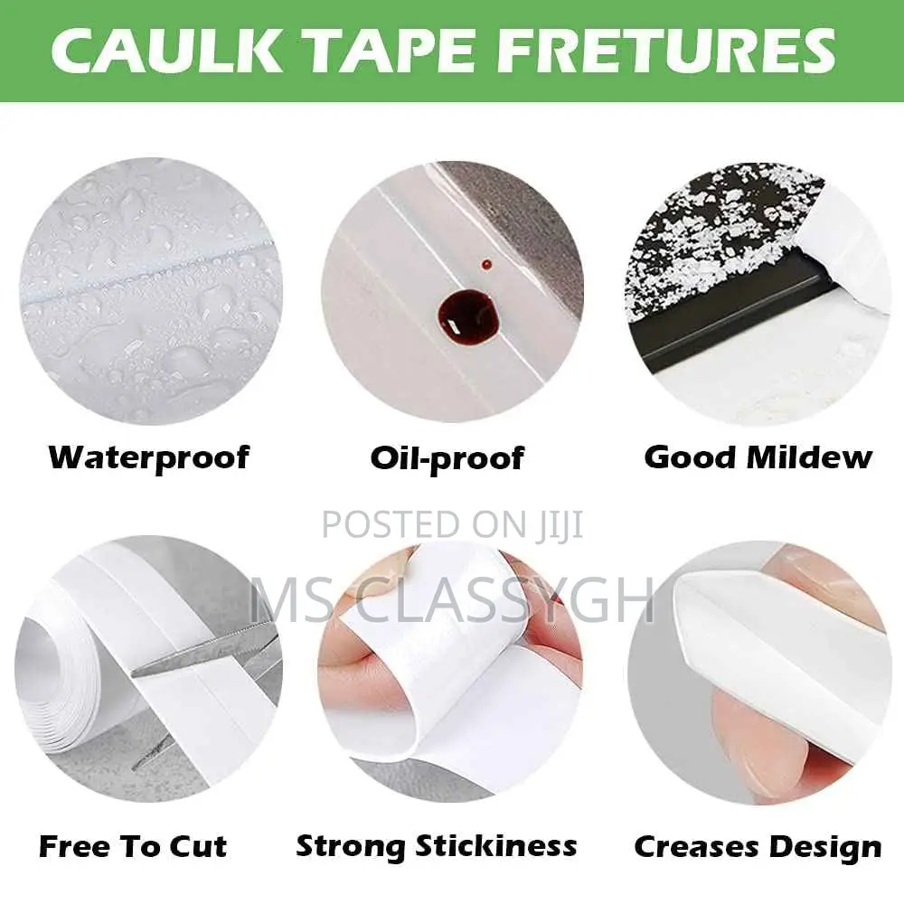 Adhesive Oil-Proof Kitchen Sink Caulk Seal Strip PVC Tape