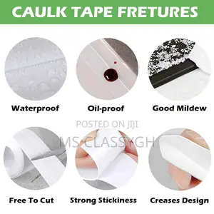Adhesive Oil-Proof Kitchen Sink Caulk Seal Strip PVC Tape