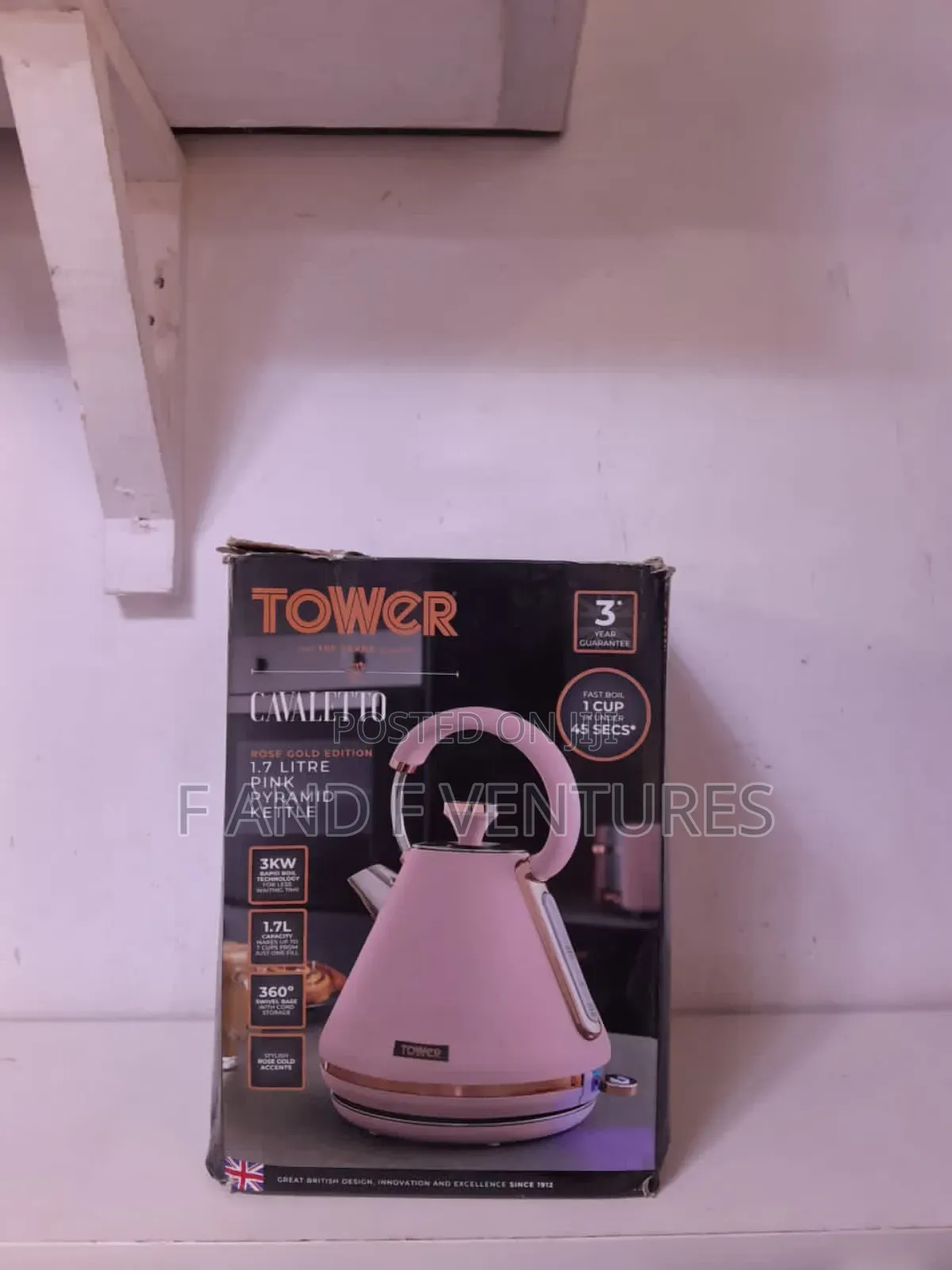 Tower Pink Pyramid Kettle -Uk