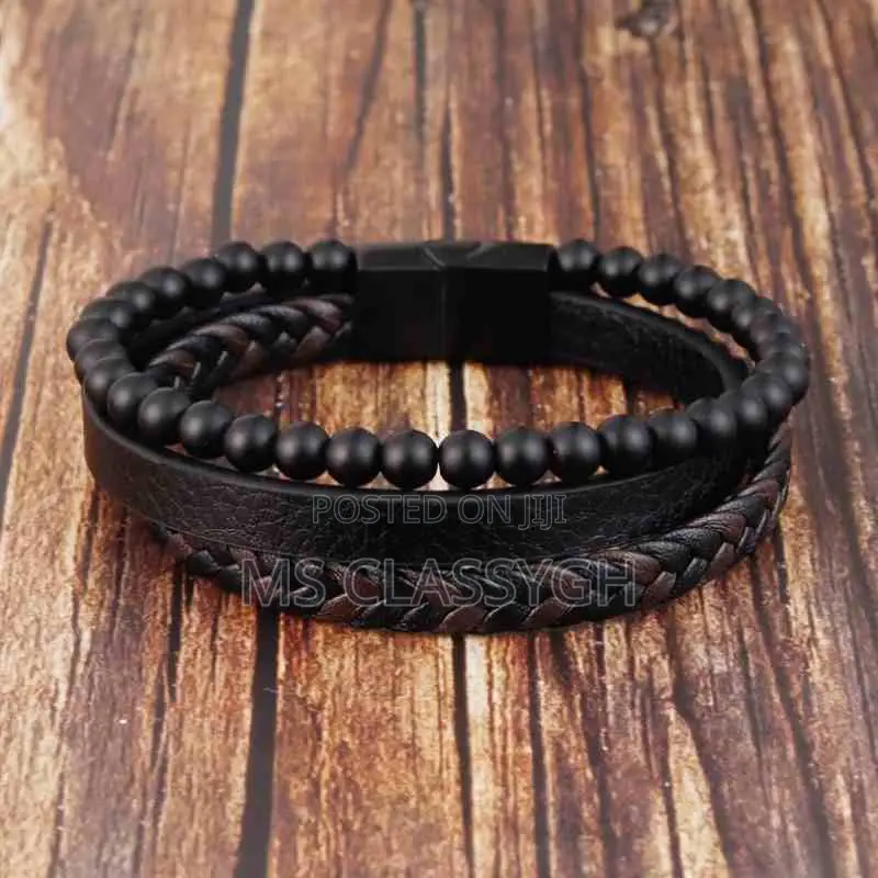 Men Classic Hand Woven Multi-Layer Combination Bracelet