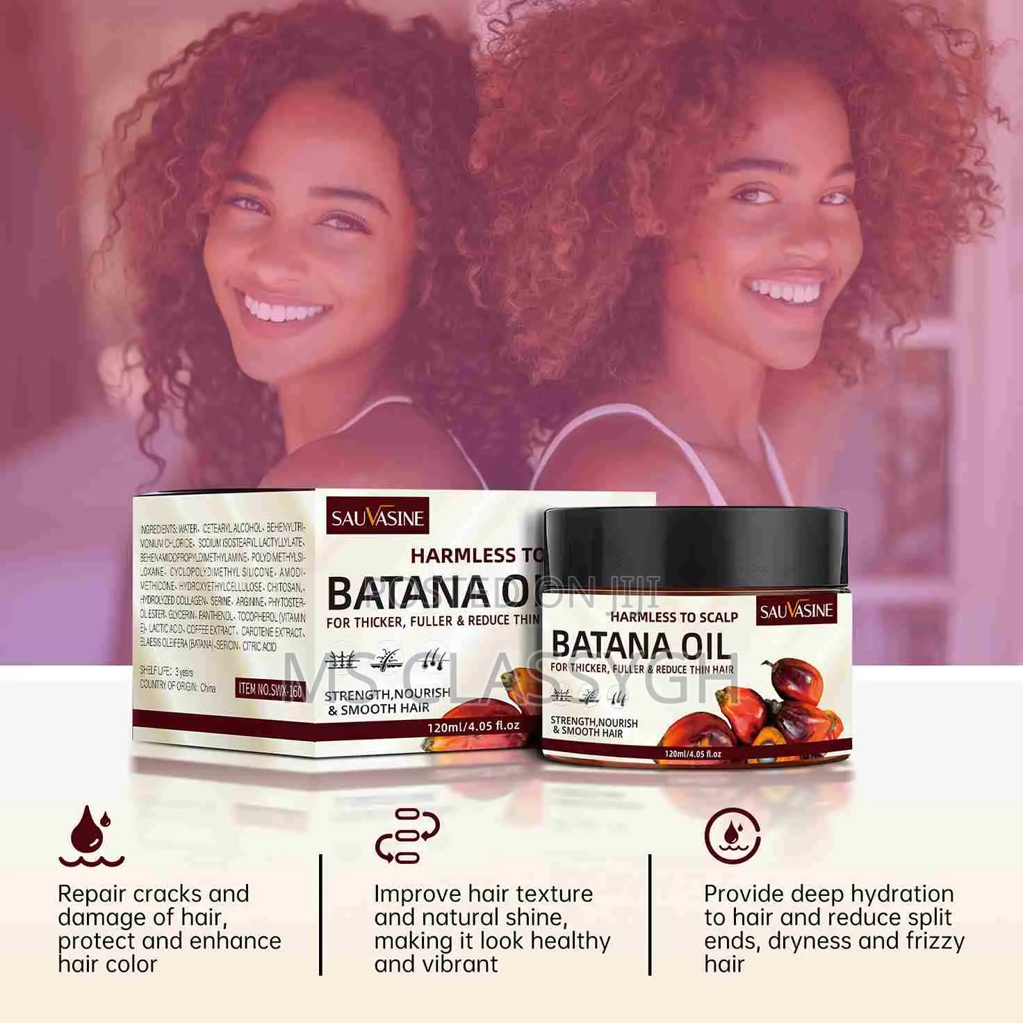 Batana Oil Hair Growth Natural Oil Hair Loss Anti-Breakage