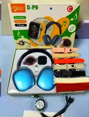 D-P9 Ultra Smartwatch With Mini Speaker P9 Headset - Blue