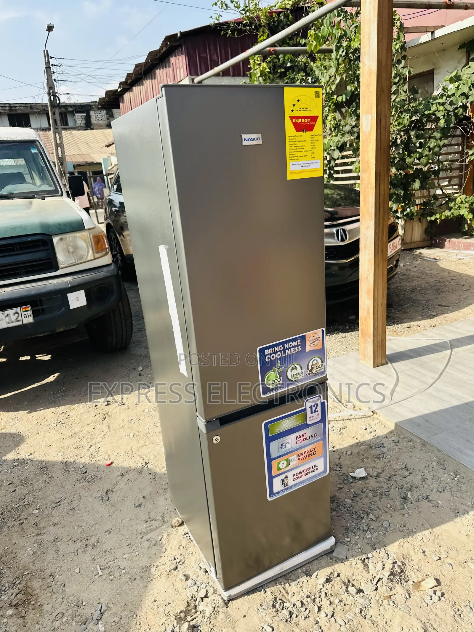 The Current New Grey Nasd2-23-Sk Double Door Fridge Nasco