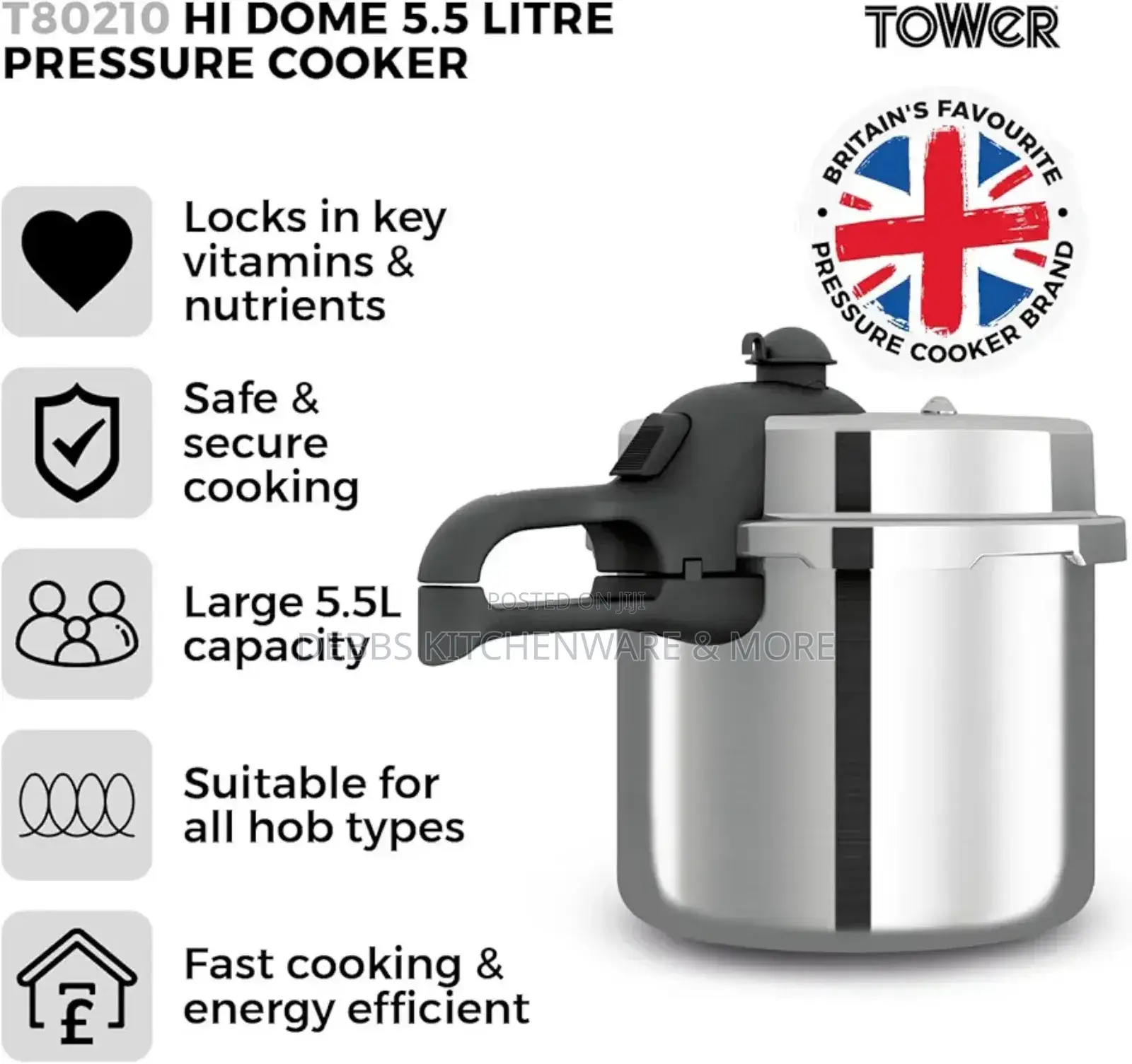 6lt Tower Induction Pressure Cooker