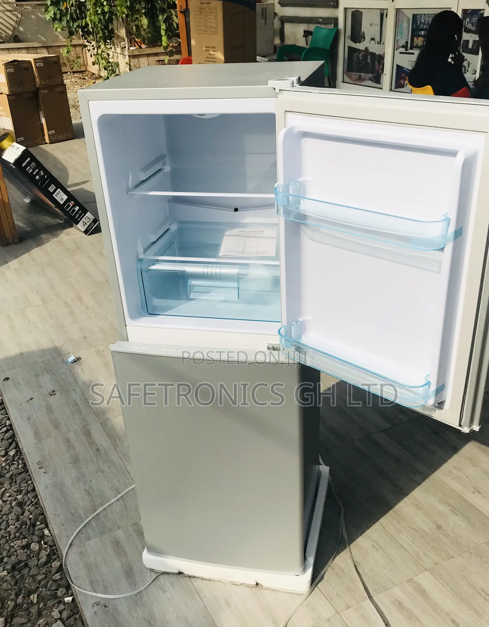 Eco Friendly Top Freezer Nasf2-13s 2 Doors Grey Nasco