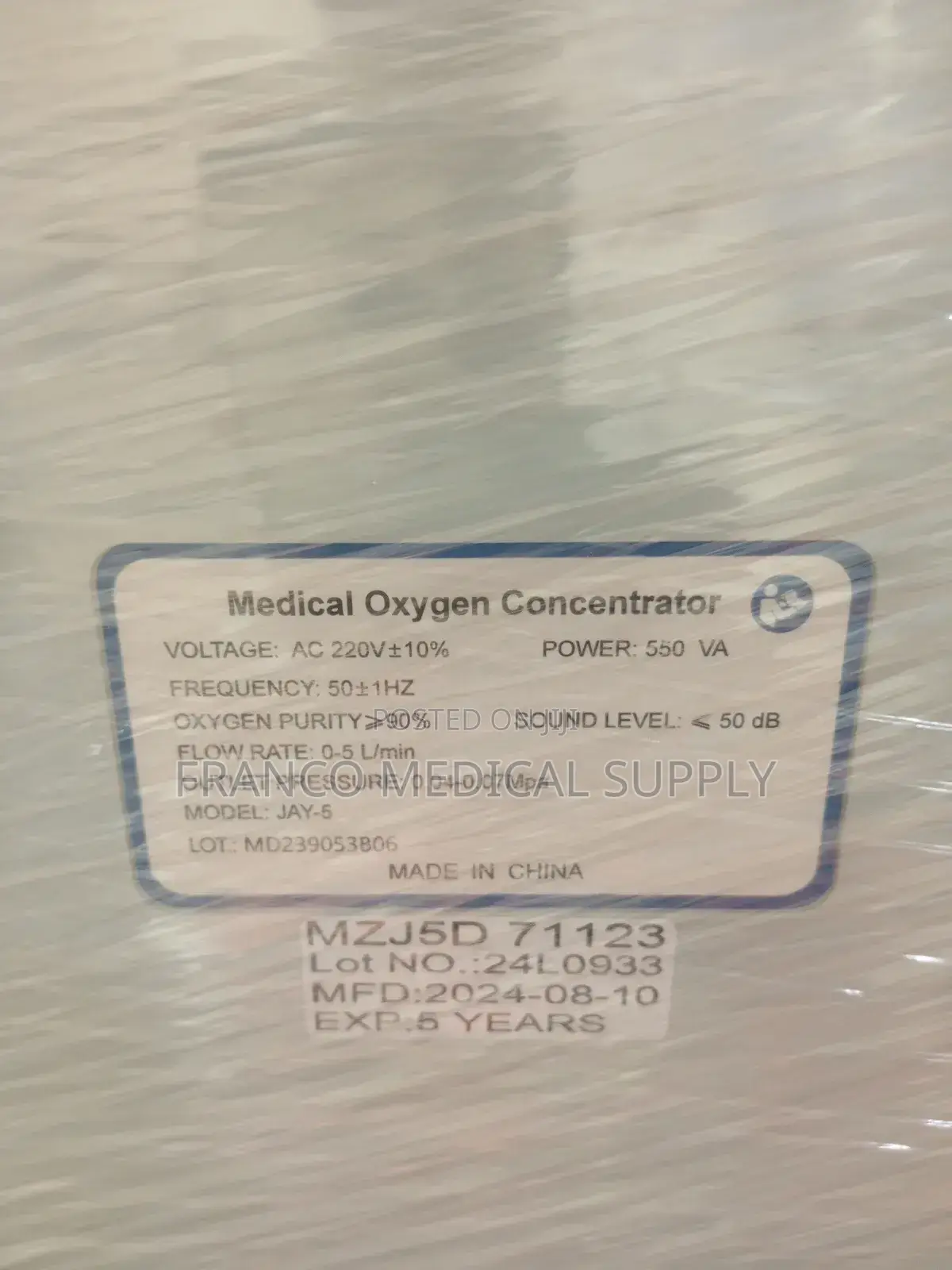 Oxygen Concentrator (With 2 Bottle)