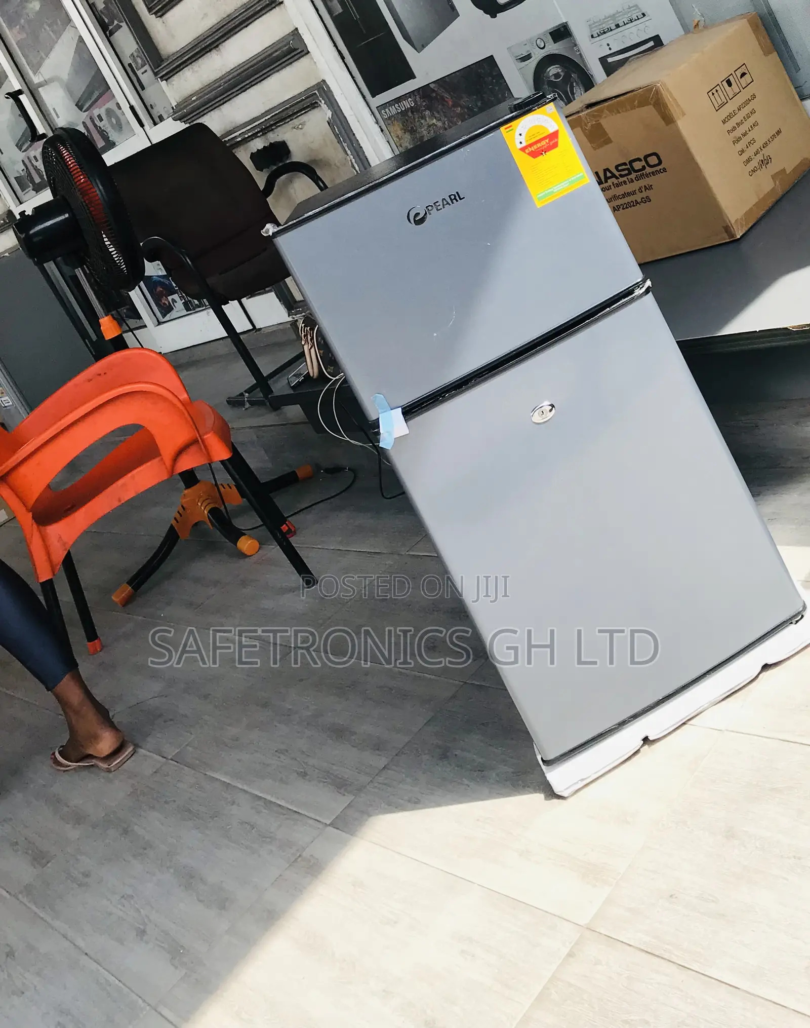 Eco Cooler Dark Grey Top Freezer Pearl Doubledoor 90l