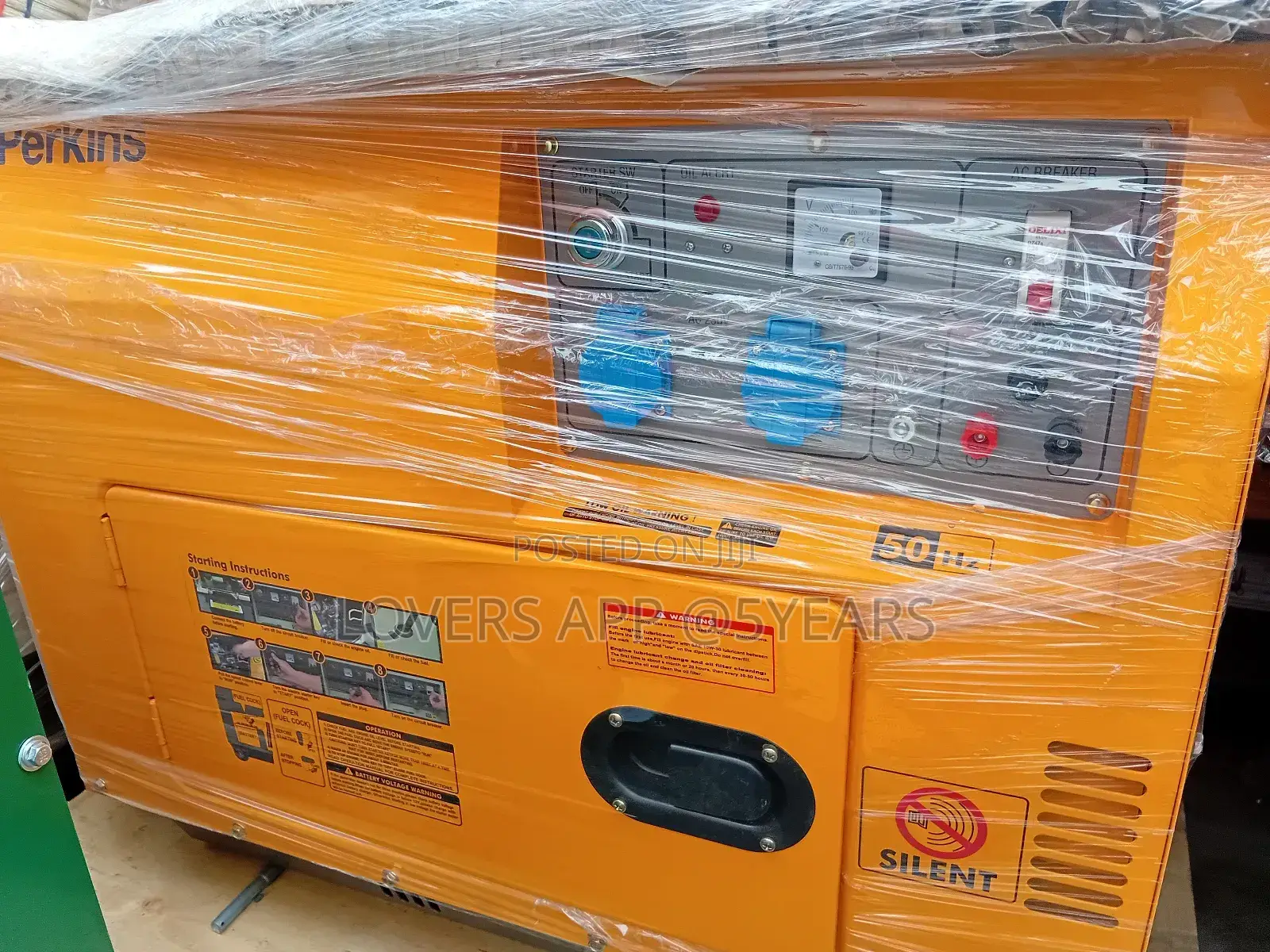 Yellow Perkins 10kva Generator New Generator