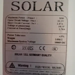 Solar Panel 50w Mono