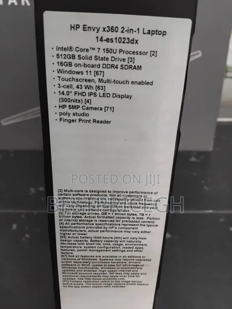 New Laptop HP Envy X360 16GB Intel Core I7 SSD 512GB