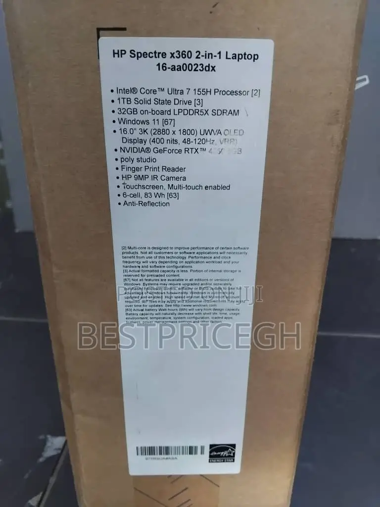 New Laptop HP Spectre X360 32GB Nvidia SSD 1T