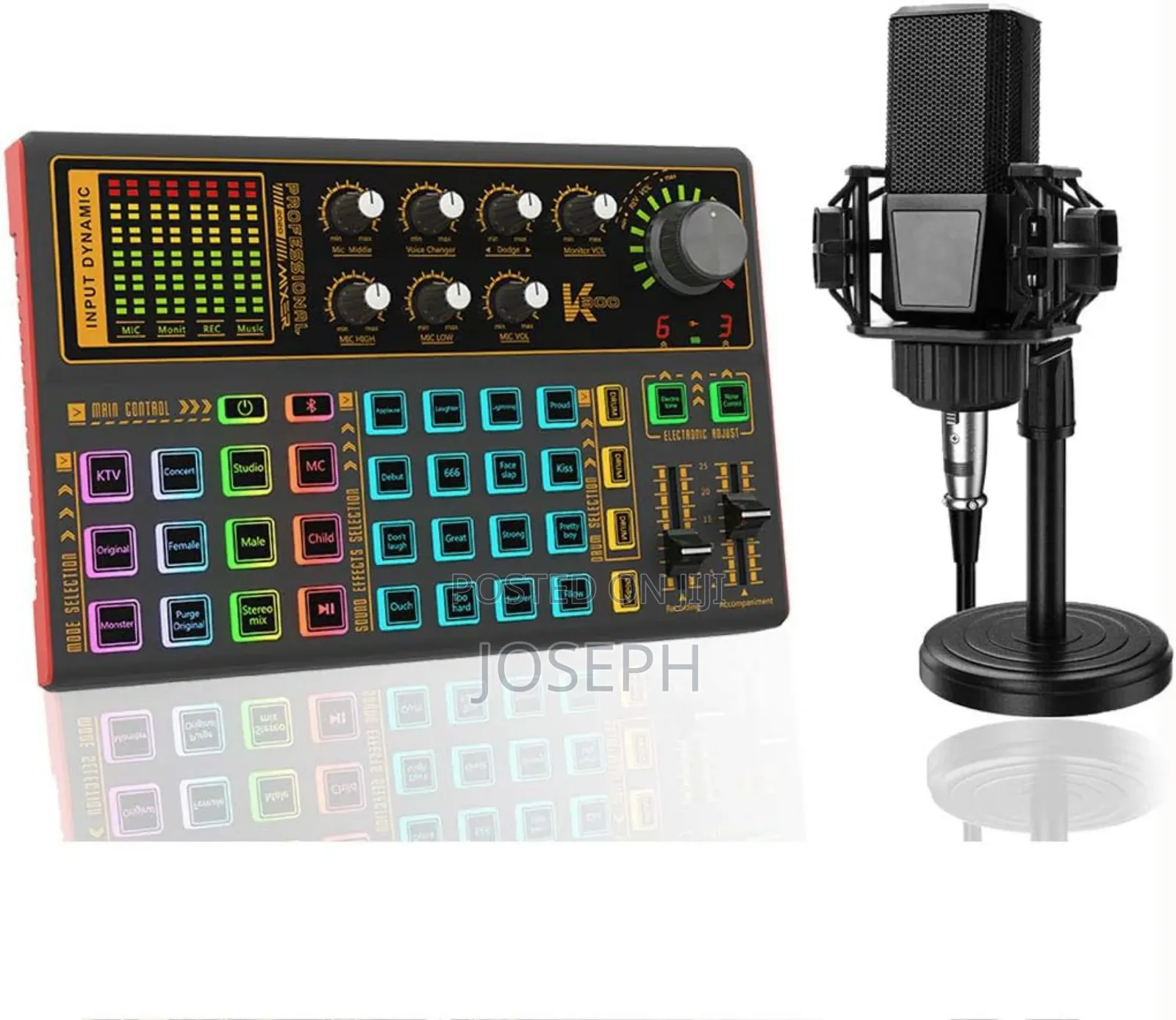 Recording Podcast Set Up Microphone