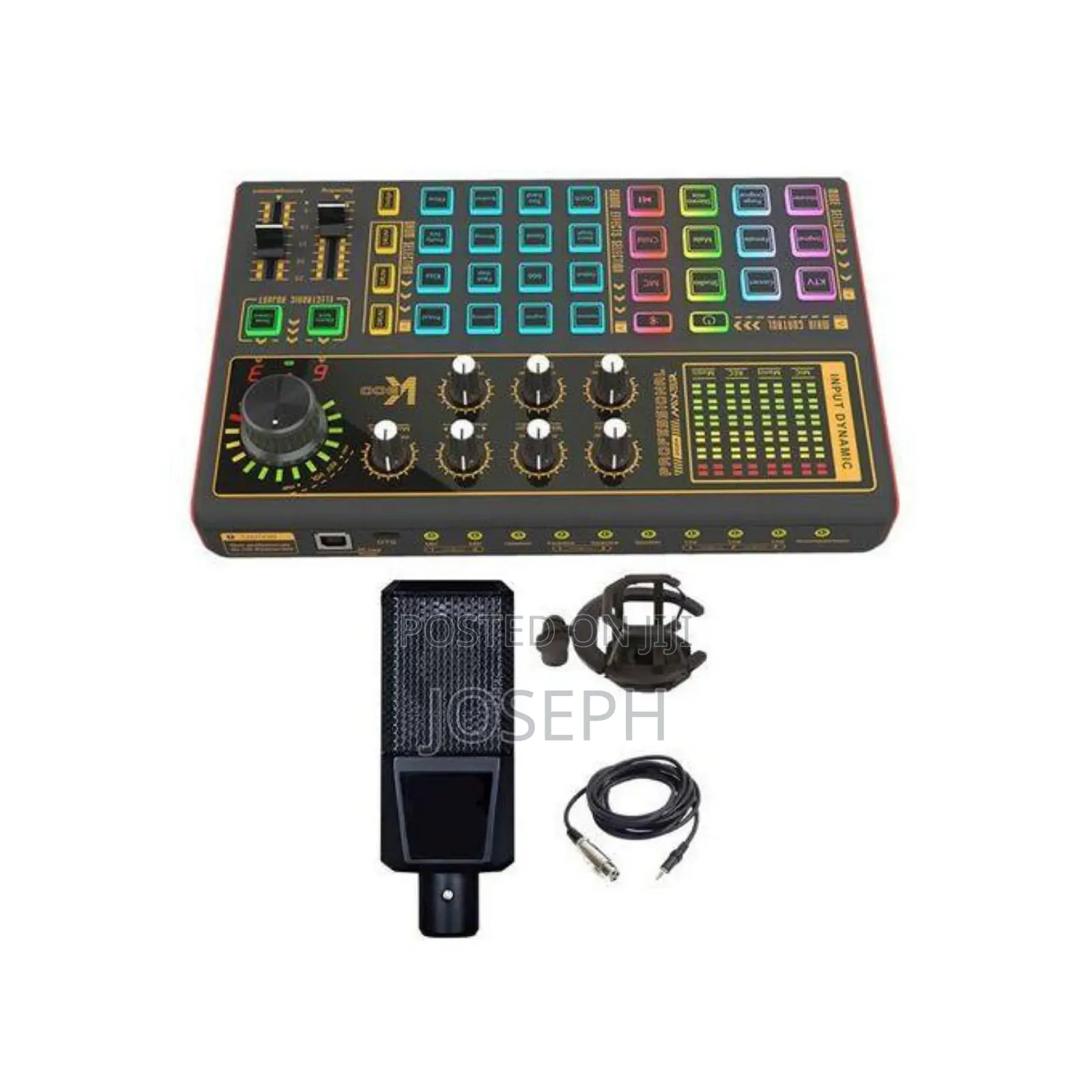 Recording Podcast Set Up Microphone