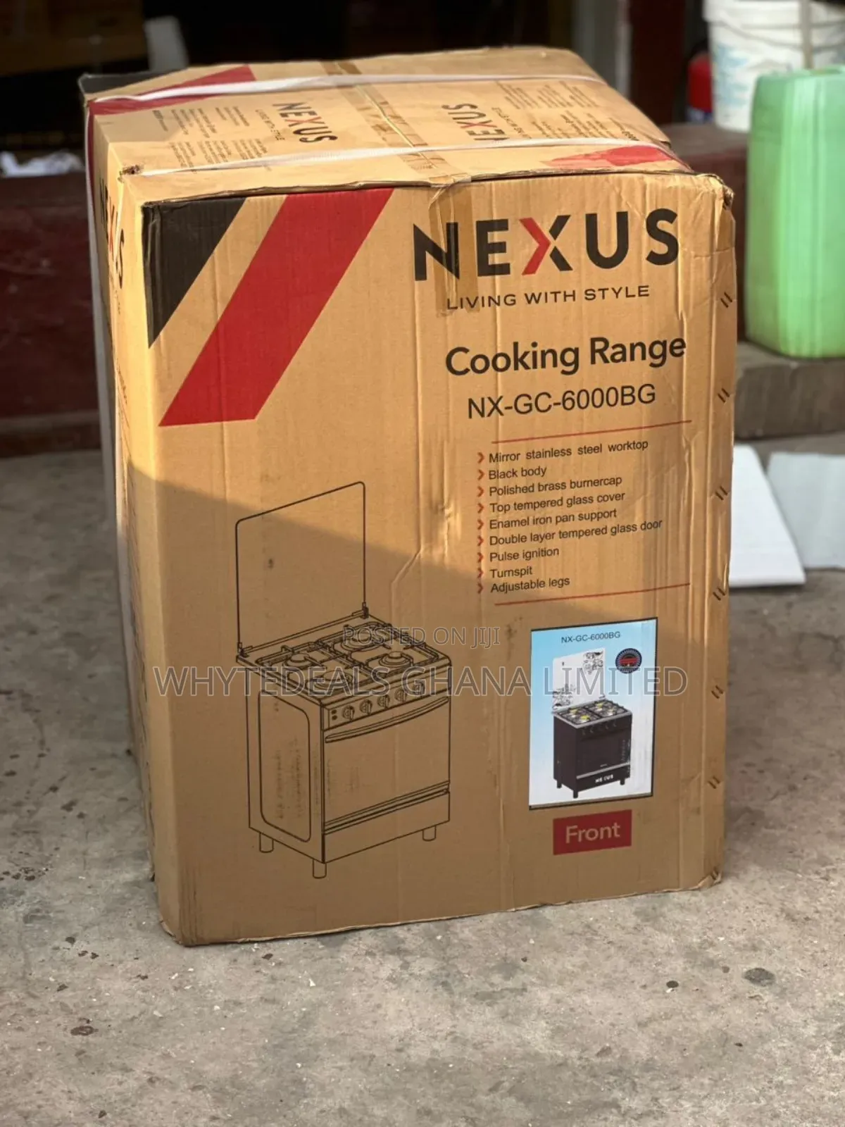 Nexus 60x60 Gas Cooker| Oven|Grill| Stainl Steel|Auto-ignite