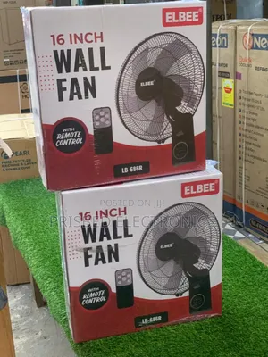 Elbee Durable Wall Fan With Remote 16"