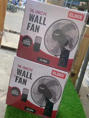 Elbee Durable Wall Fan With Remote 16"