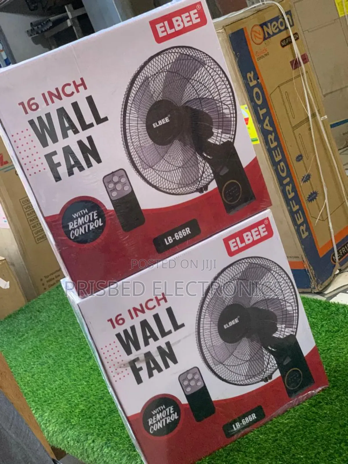 Elbee Durable Wall Fan With Remote 16"