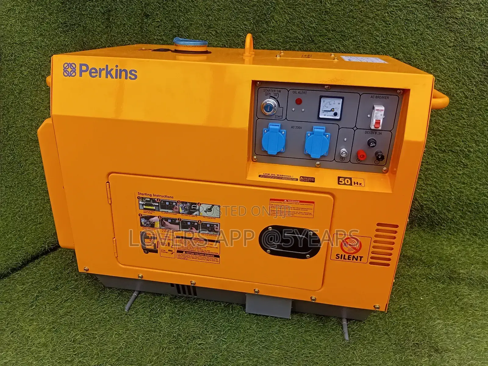 Yellow 10kva Silent Perkins Generator New Generator