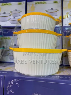 Classy Ceramic Serving Pot With Glass Cover