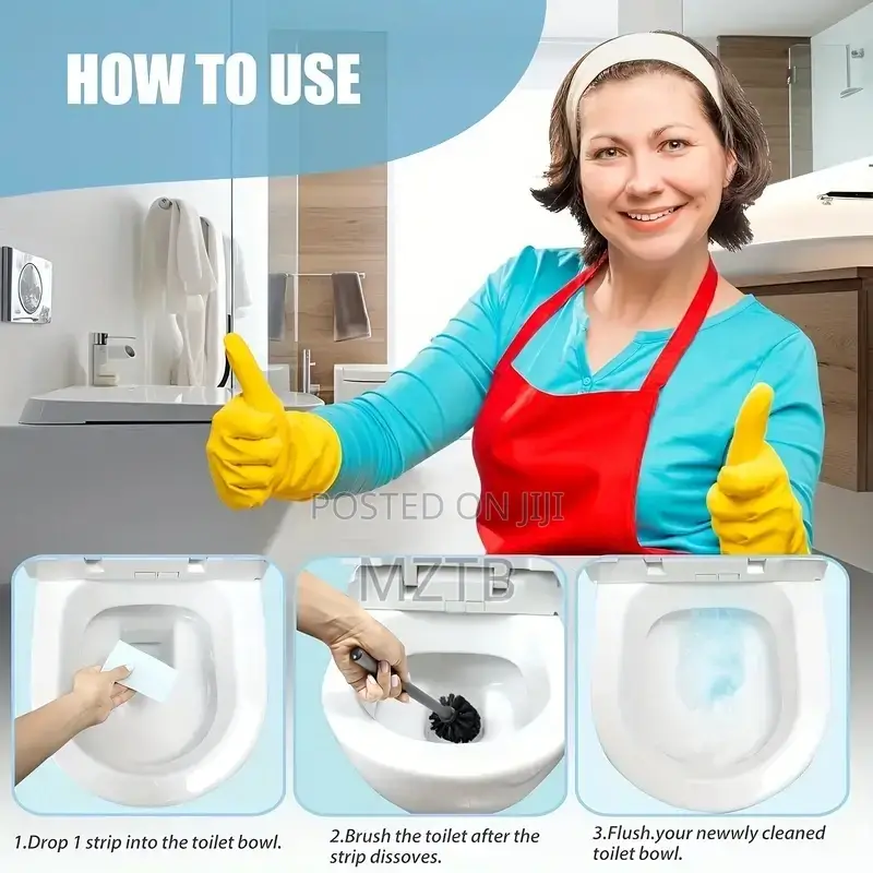 Toilet Bowl Cleaning Detergent Strips - 30 Blue Strips