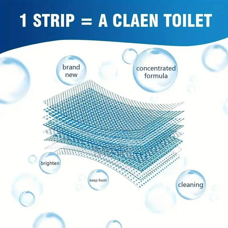 Toilet Bowl Cleaning Detergent Strips - 30 Blue Strips