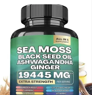 Photo - Sea Moss Blackseed Oil Ashwagandha Ginger