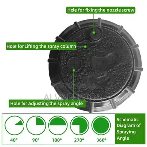 360°Adjustable Sprinkler Lawn Garden Pop Up Sprinkler