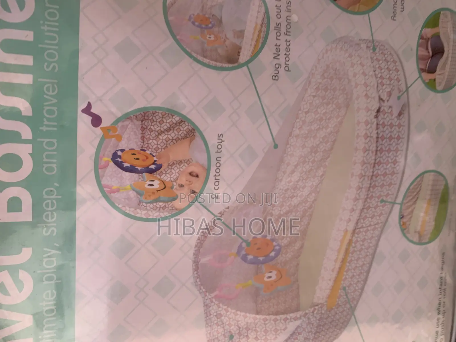 Tiibaby Baby Travel Bassinet With Music, Co Sleeper Baby Bed