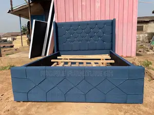 Majestic Heart Blue Double 54x75 Bedframe // Durable And Luxurious