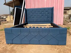 Majestic Heart Blue Double 54x75 Bedframe // Durable And Luxurious