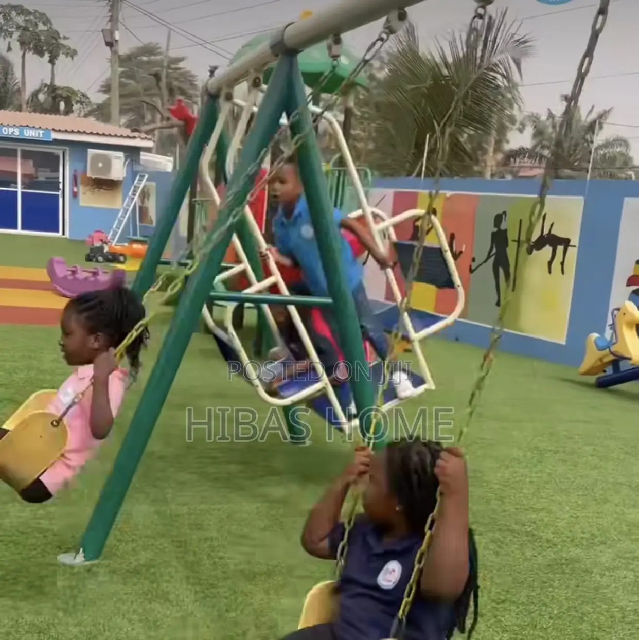 Kids Playground Commercial Swing Slide 550x300x200cm