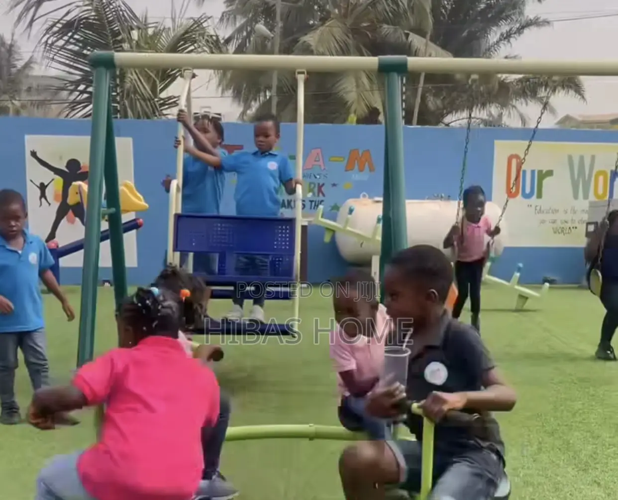 Kids Playground Commercial Swing Slide 550x300x200cm