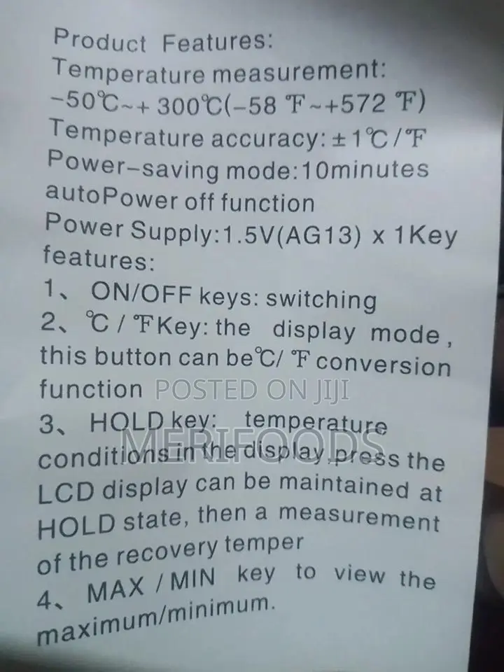 Digital Food Thermometer
